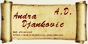 Andra Đanković vizit kartica